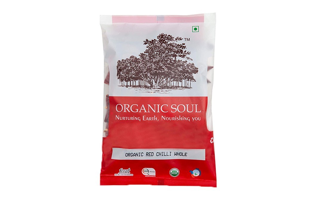 Organic Soul Organic Red Chilli Whole    Pack  100 grams